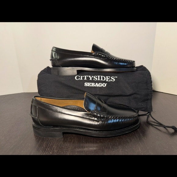Sebago Classic Dan Citysides Penny Loafers Shoes Black Mens 7.5R main image 10